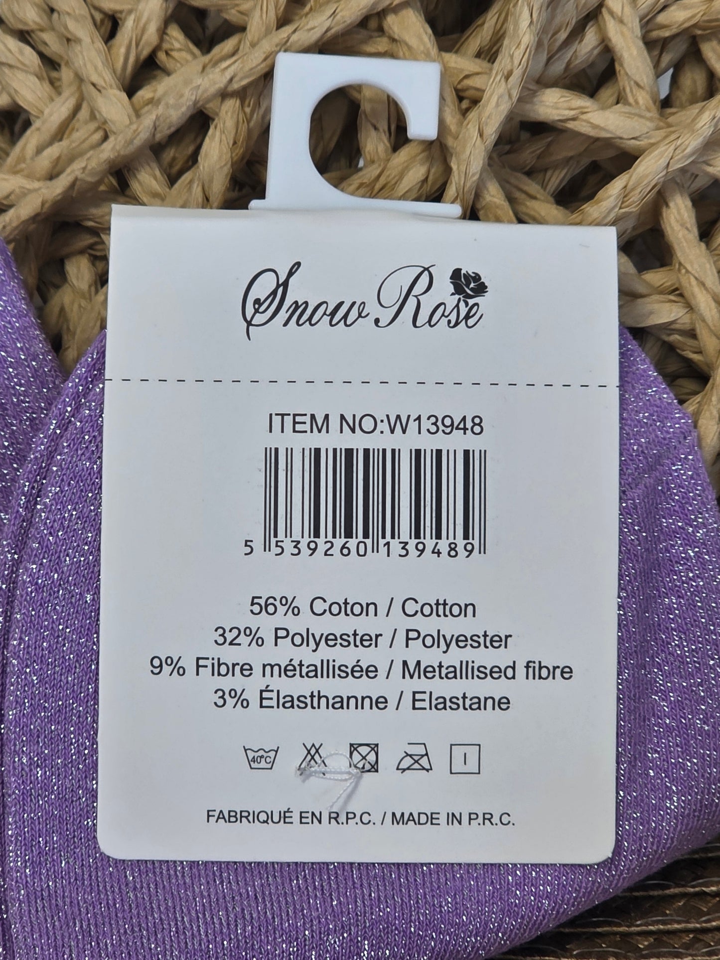 COQUINE - Socquette à Paillette Violet