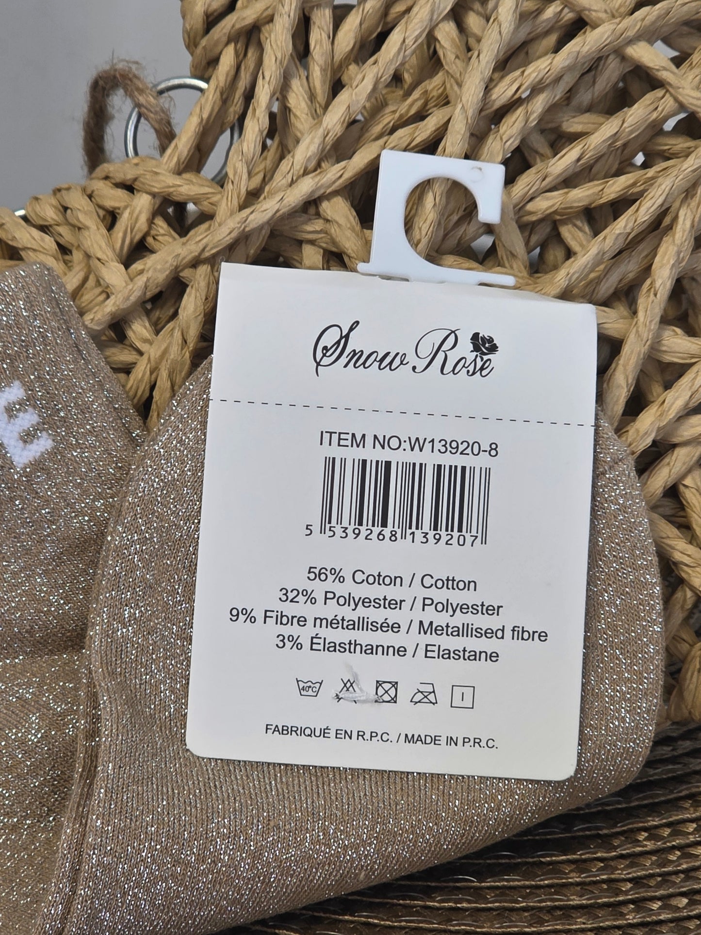 BICHETTE - Socquette à Paillette Taupe