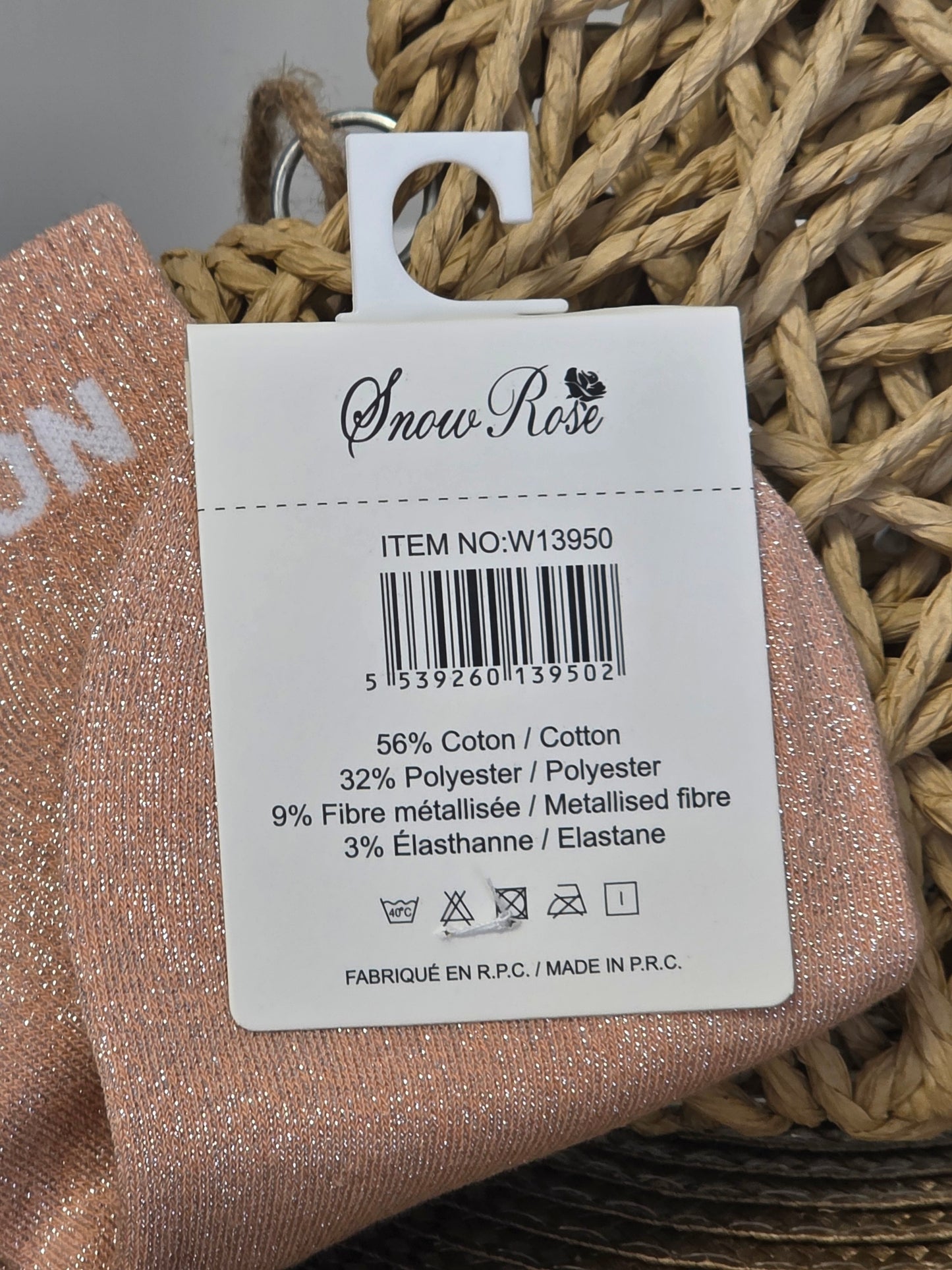 CHATON - Socquette à Paillette Pêche