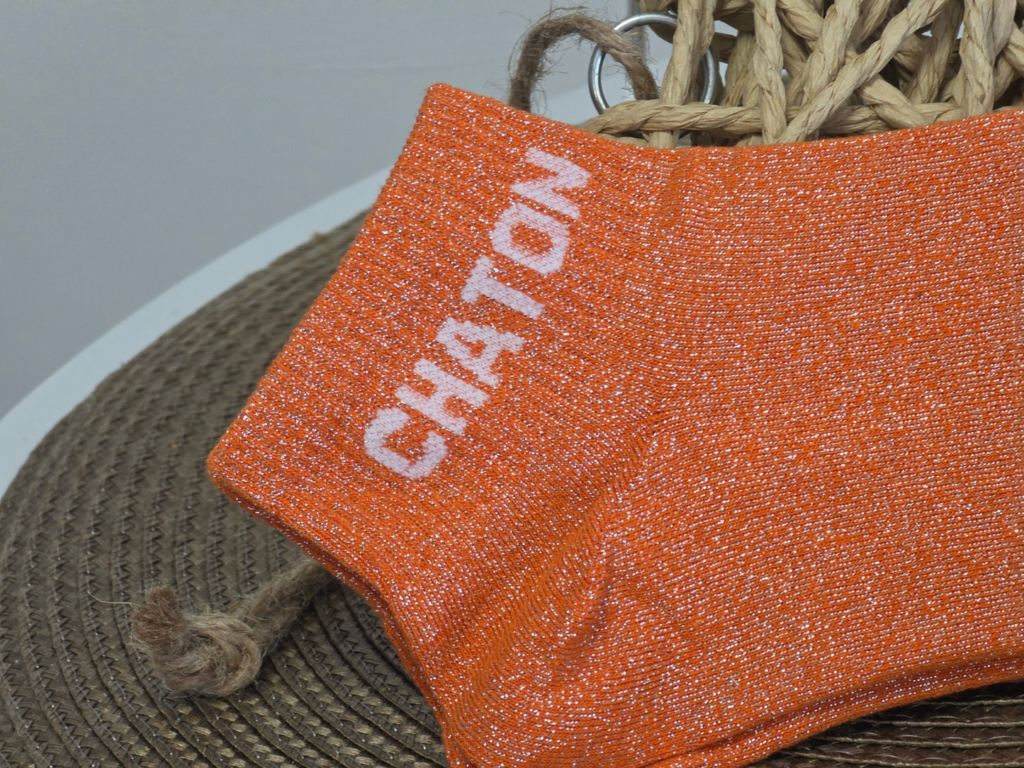CHATON - Socquette à Paillette Orange