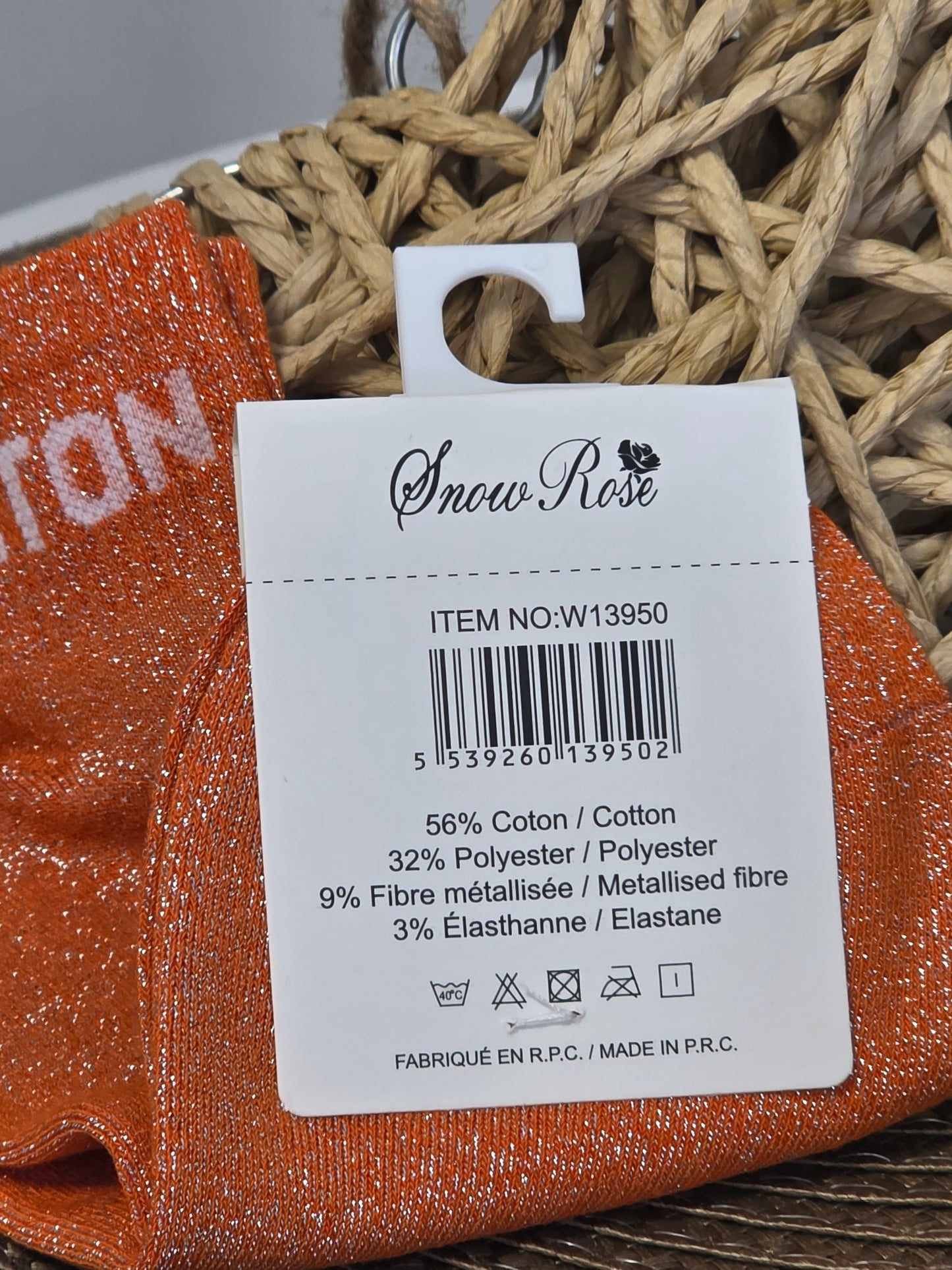 CHATON - Socquette à Paillette Orange