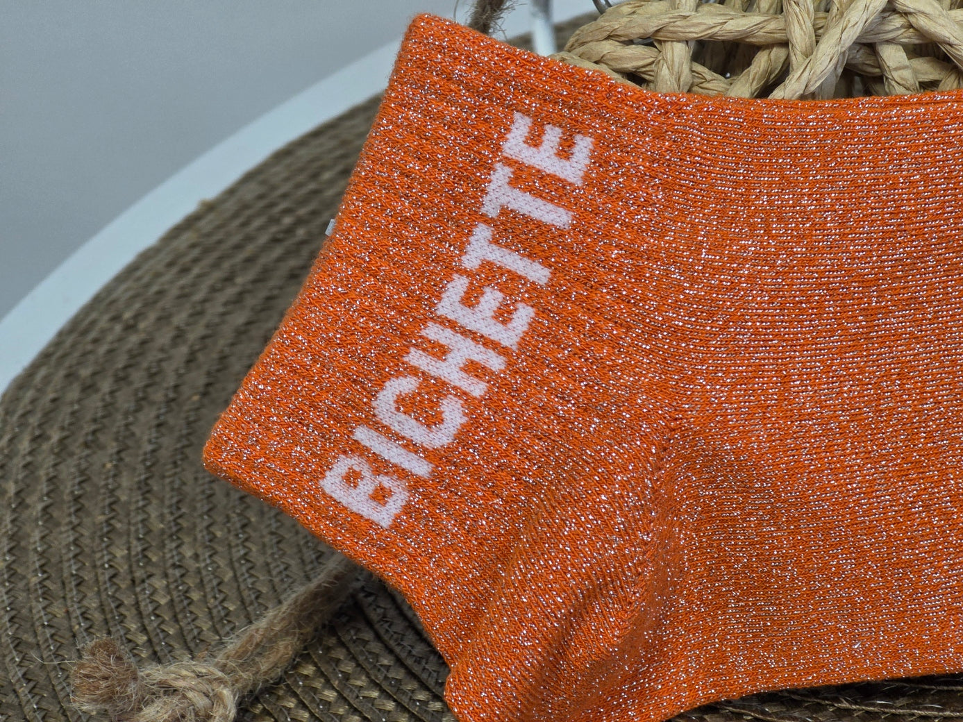 BICHETTE - Socquette à Paillette Orange