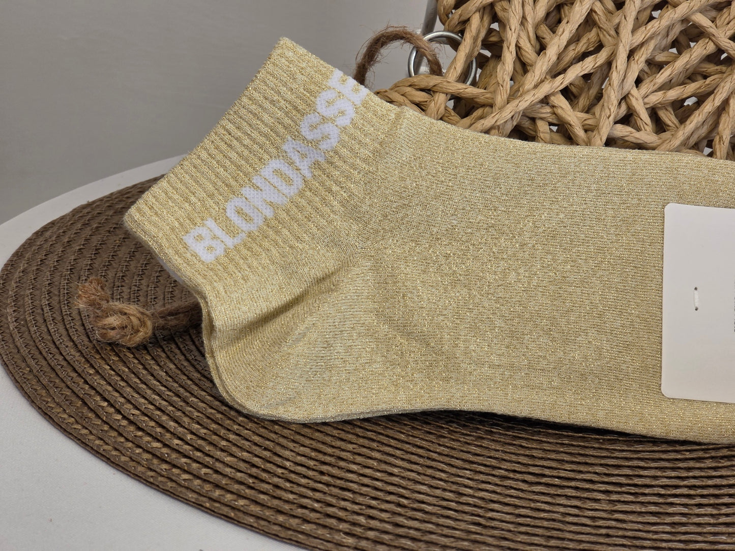 BLONDASSE - Socquette à Paillette Beige N° 3