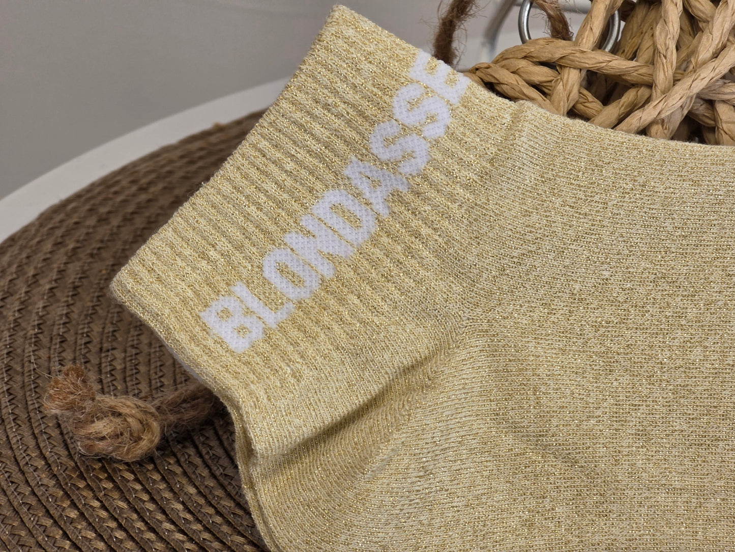 BLONDASSE - Socquette à Paillette Beige N° 3