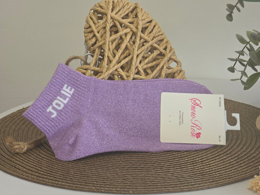 JOLIE - Socquette à Paillette Violet