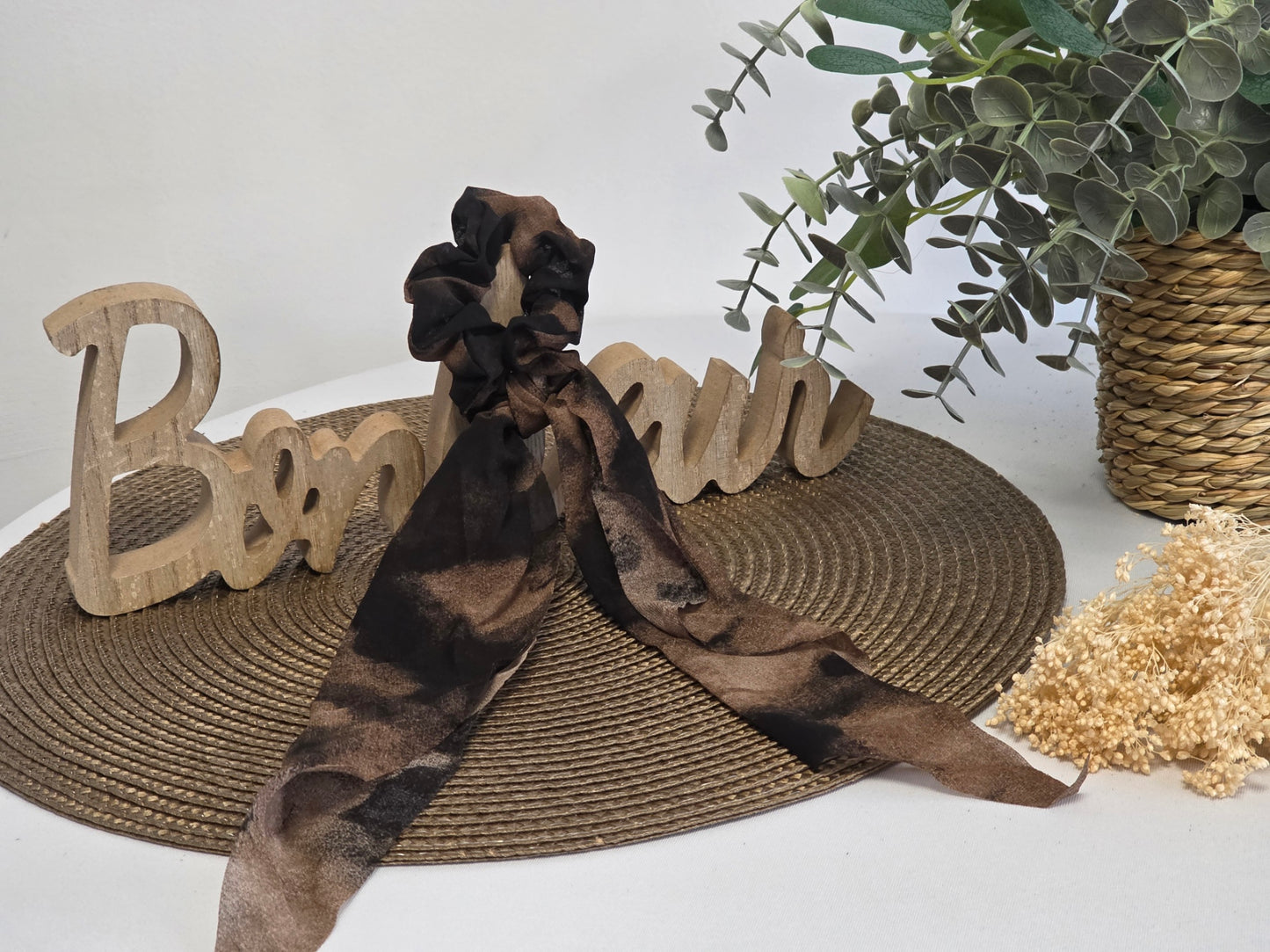 Le Chouchou Foulard Noir Marron