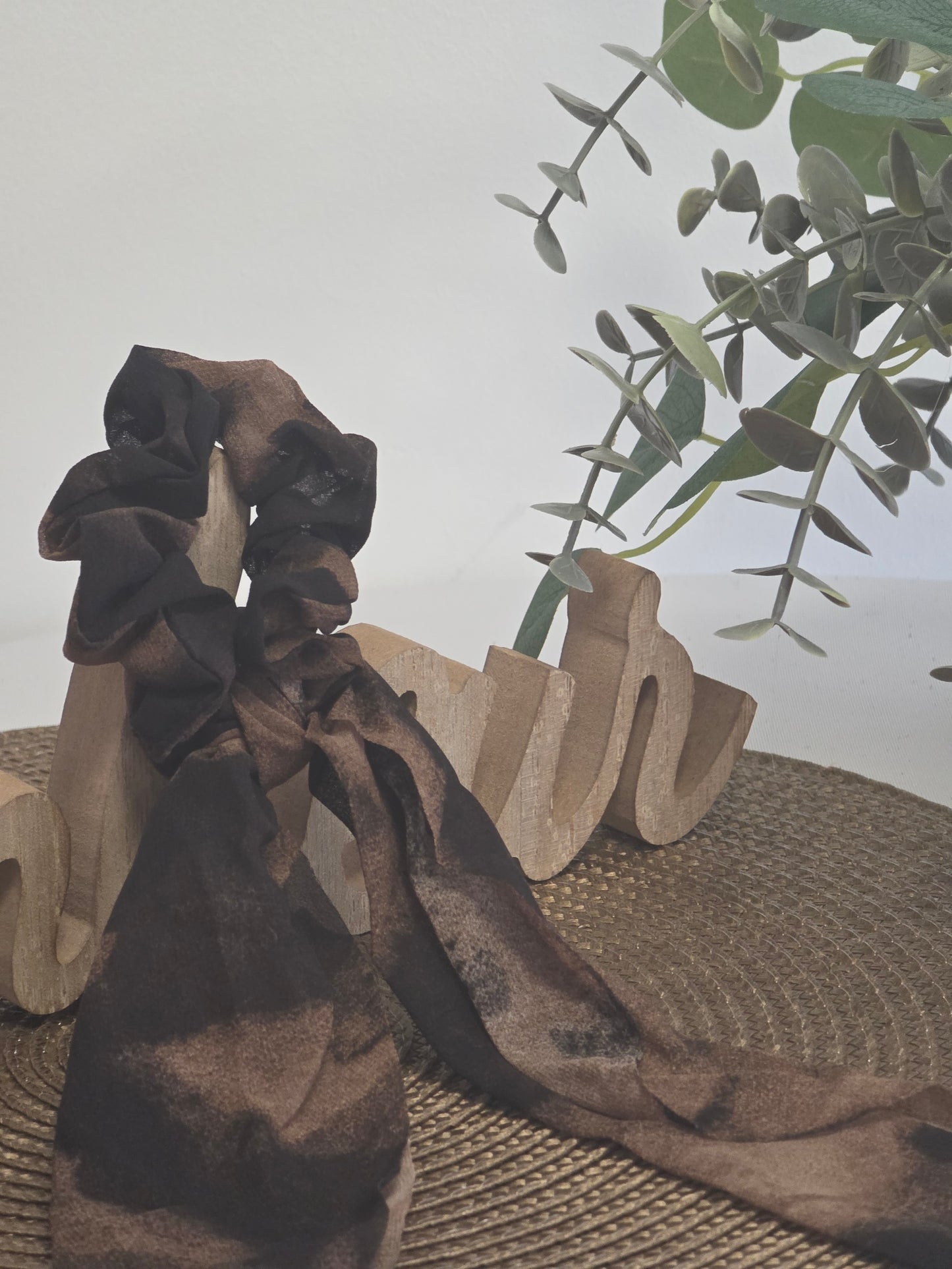 Le Chouchou Foulard Noir Marron