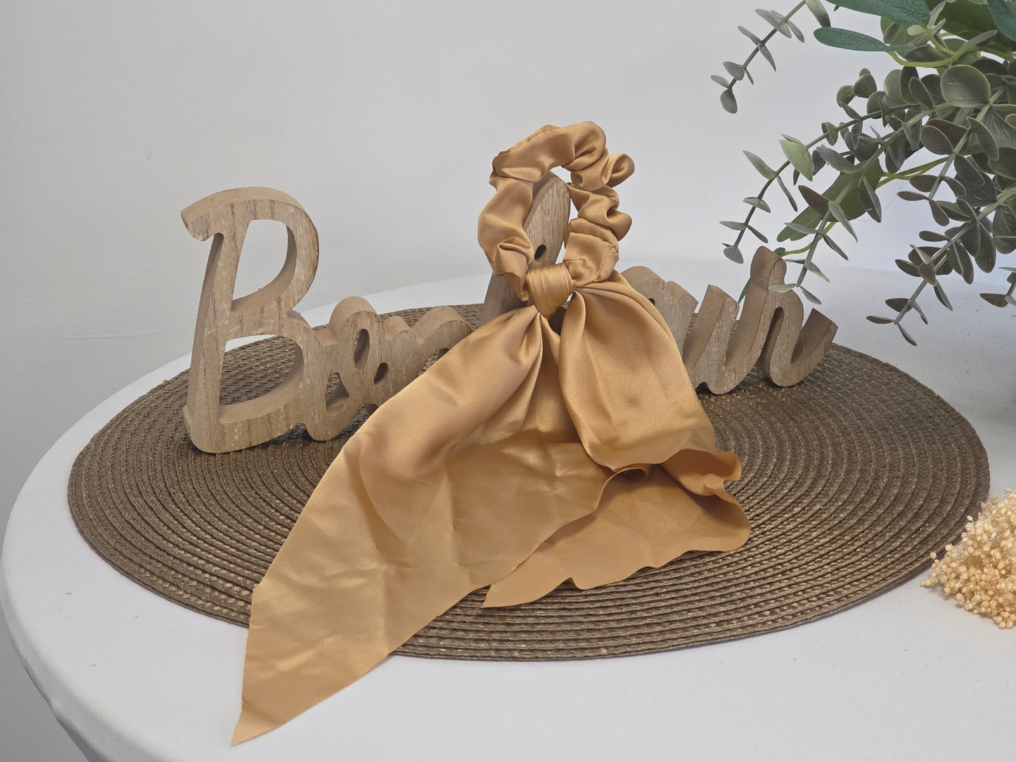 Le Chouchou Foulard Satiné Camel