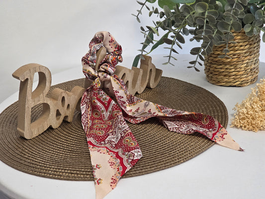 Le Chouchou Foulard Rouge Beige