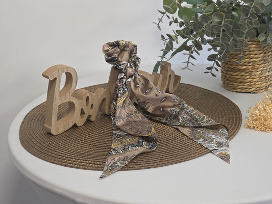 Le Chouchou Foulard Marron Jaune