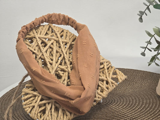 Bandeau Voilage Camel