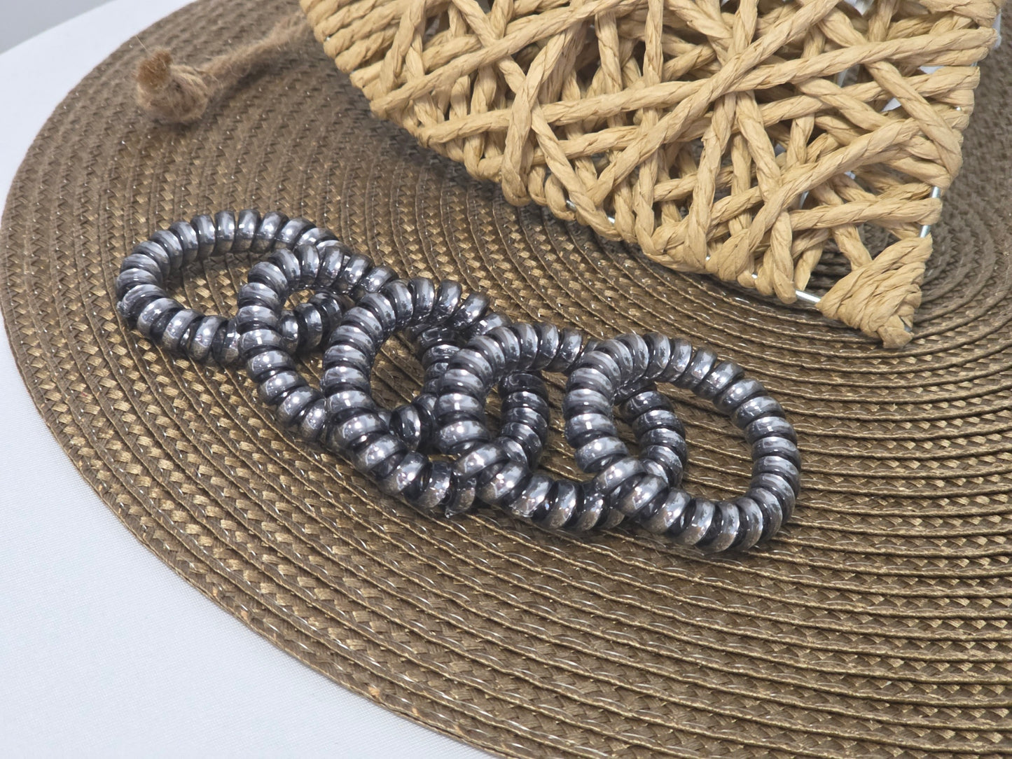 Les Elastiques Spirales - Lots de 5 Elastiques Gris Foncé