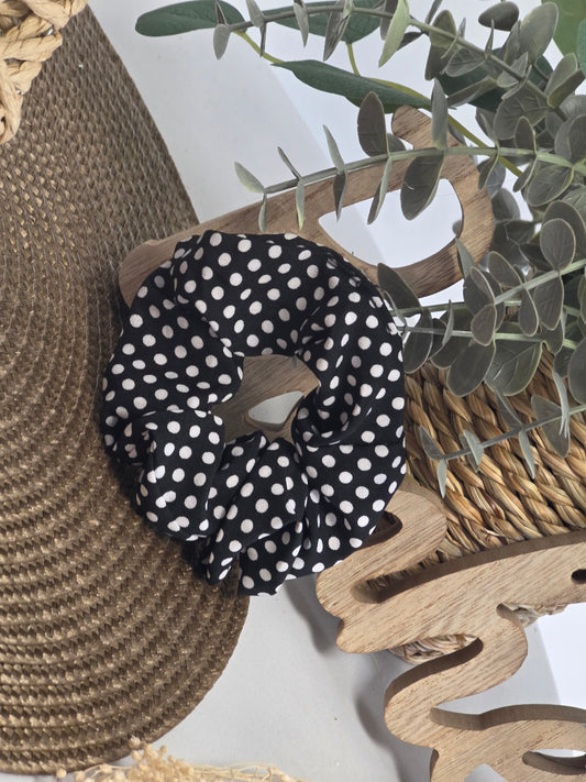 Chouchou Noir Pois Blanc