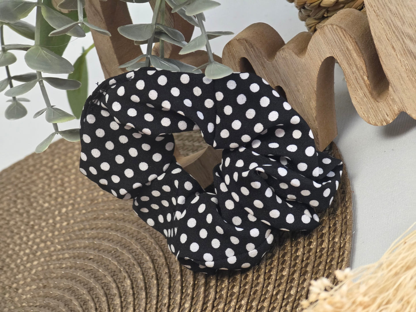 Chouchou Noir Pois Blanc