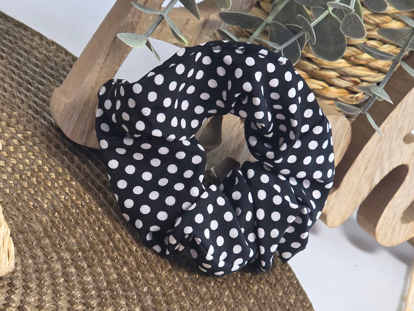 Chouchou Noir Pois Blanc