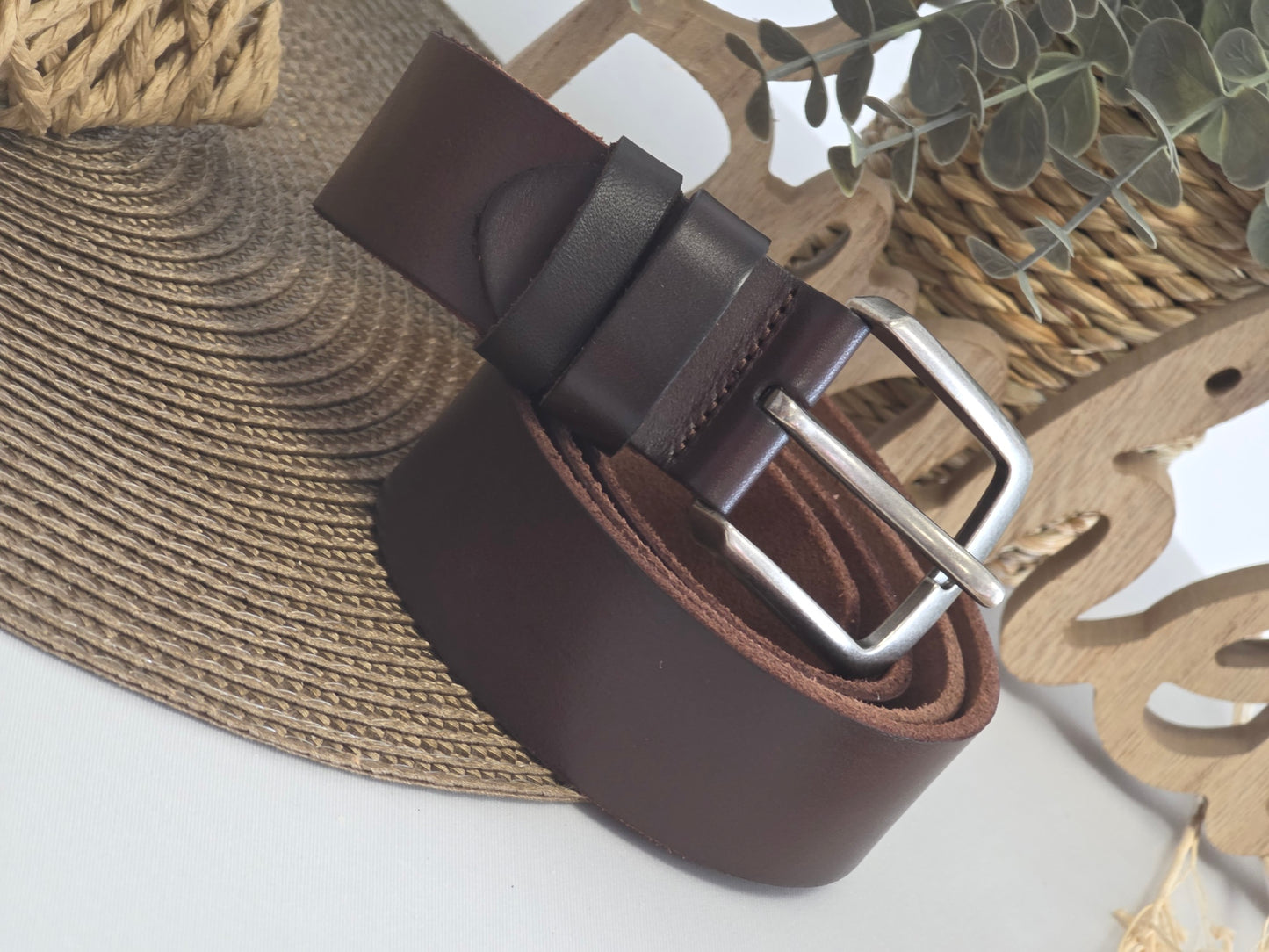 Men's Brown Leather Belt