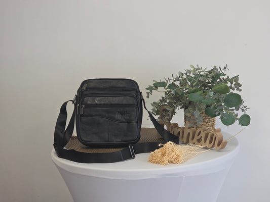 Black Leather Satchel