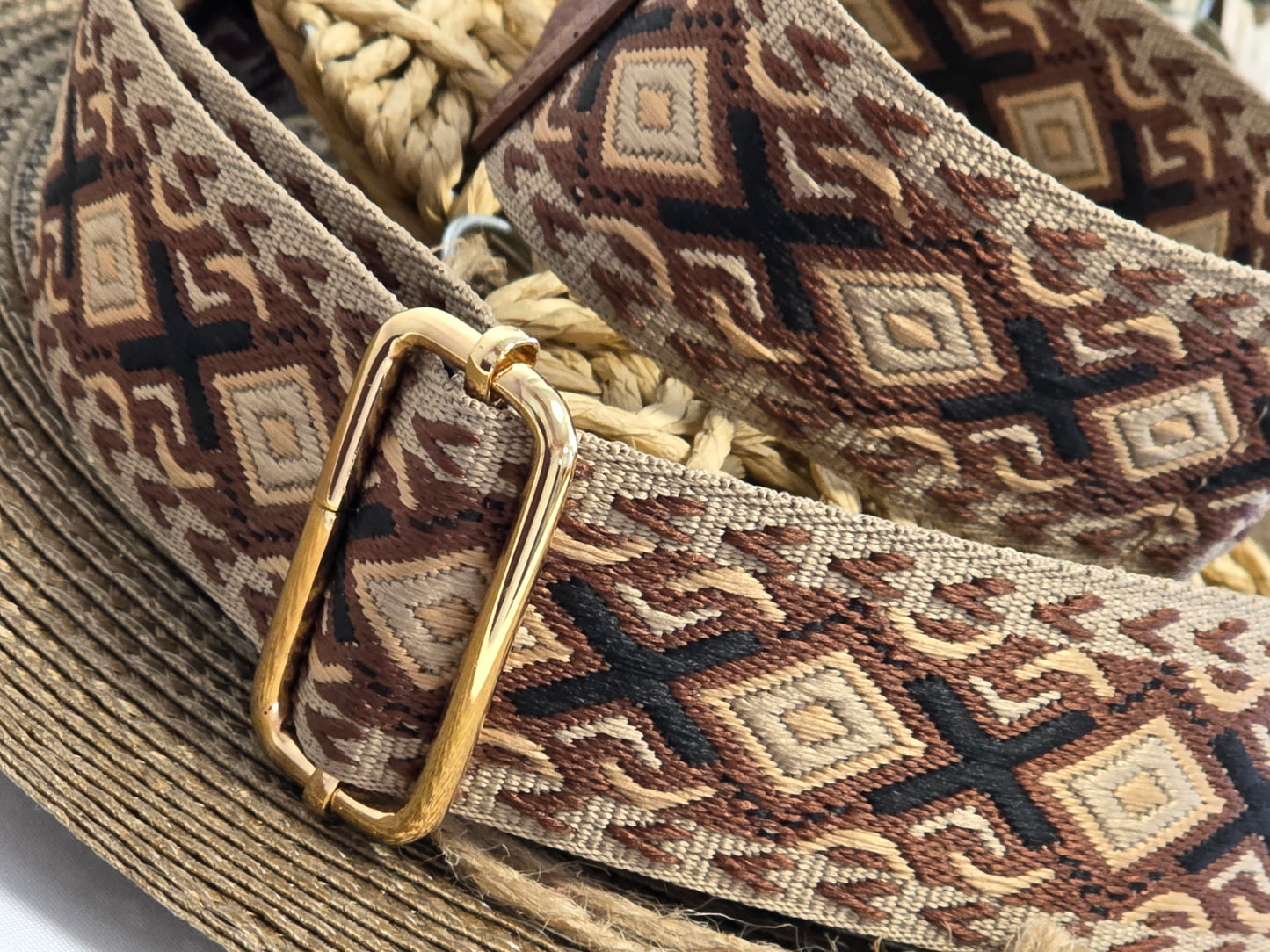 Bandoulière de Sac Chocolat Beige - N°13