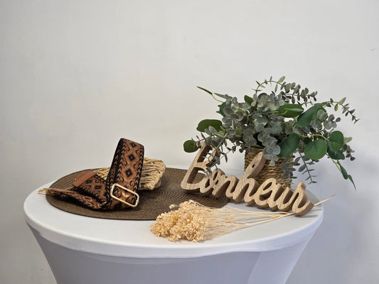 Bandoulière de Sac Camel Noir - N°17