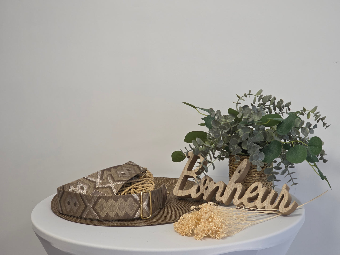 Bandoulière de Sac Taupe Métallisé - N°1