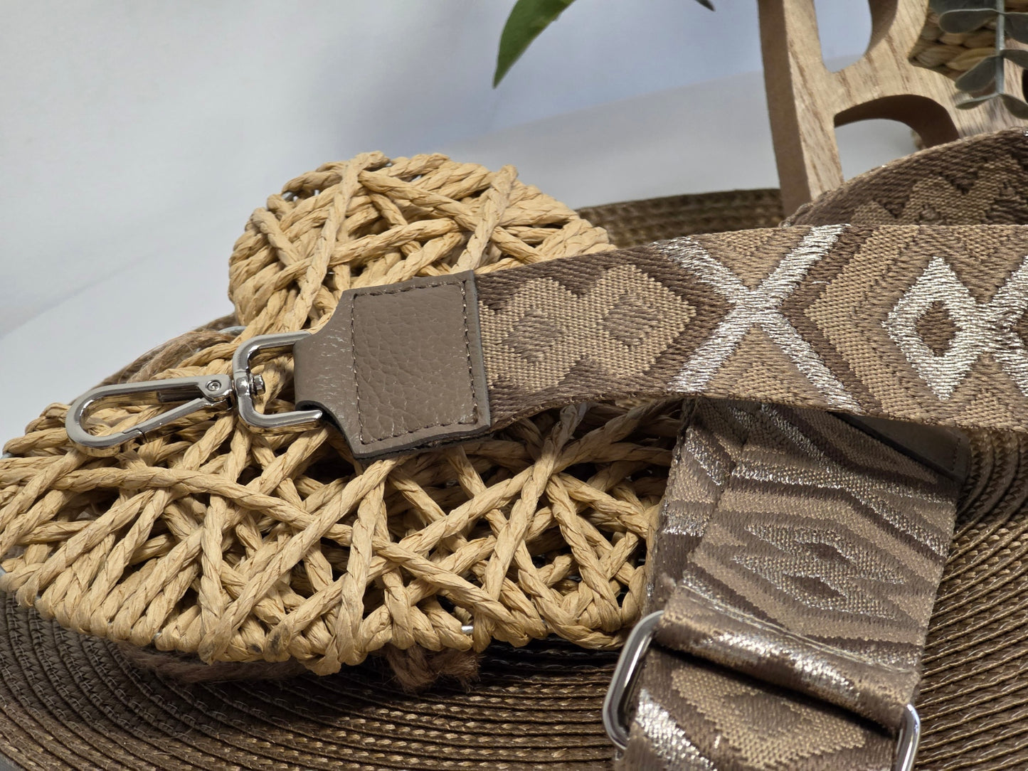 Bandoulière de Sac Géométrique Beige N°3