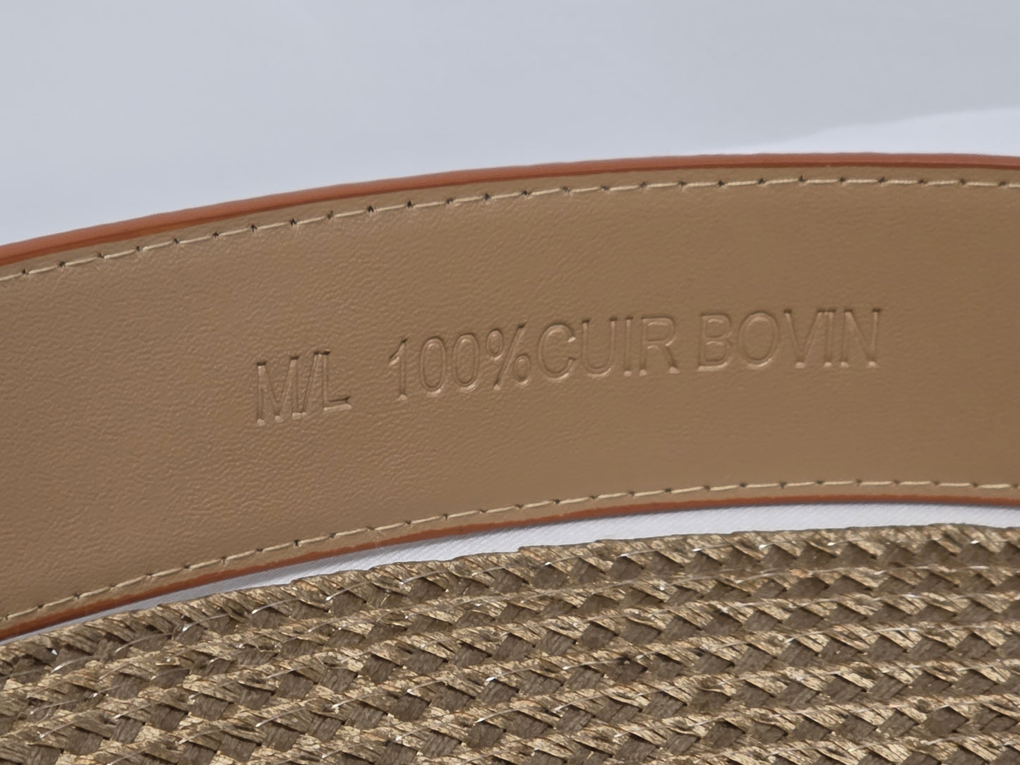 Ceinture Croûte de Cuir Daim Camel