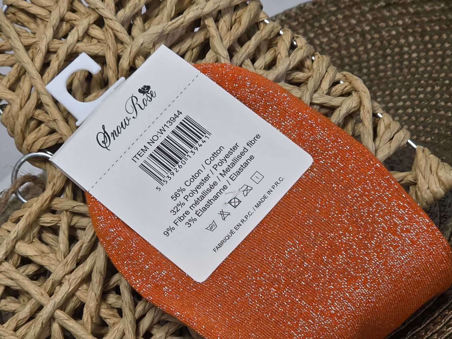 AMOUR - Chaussette à Paillette Orange