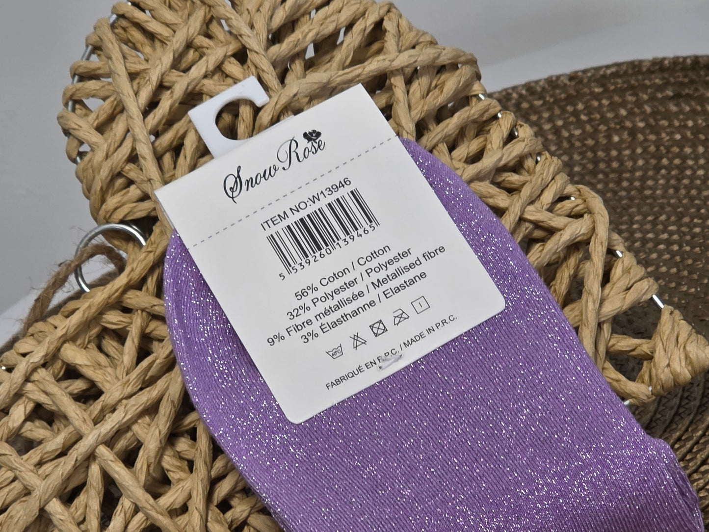 FASCINANTE - Chaussette à Paillette Violet