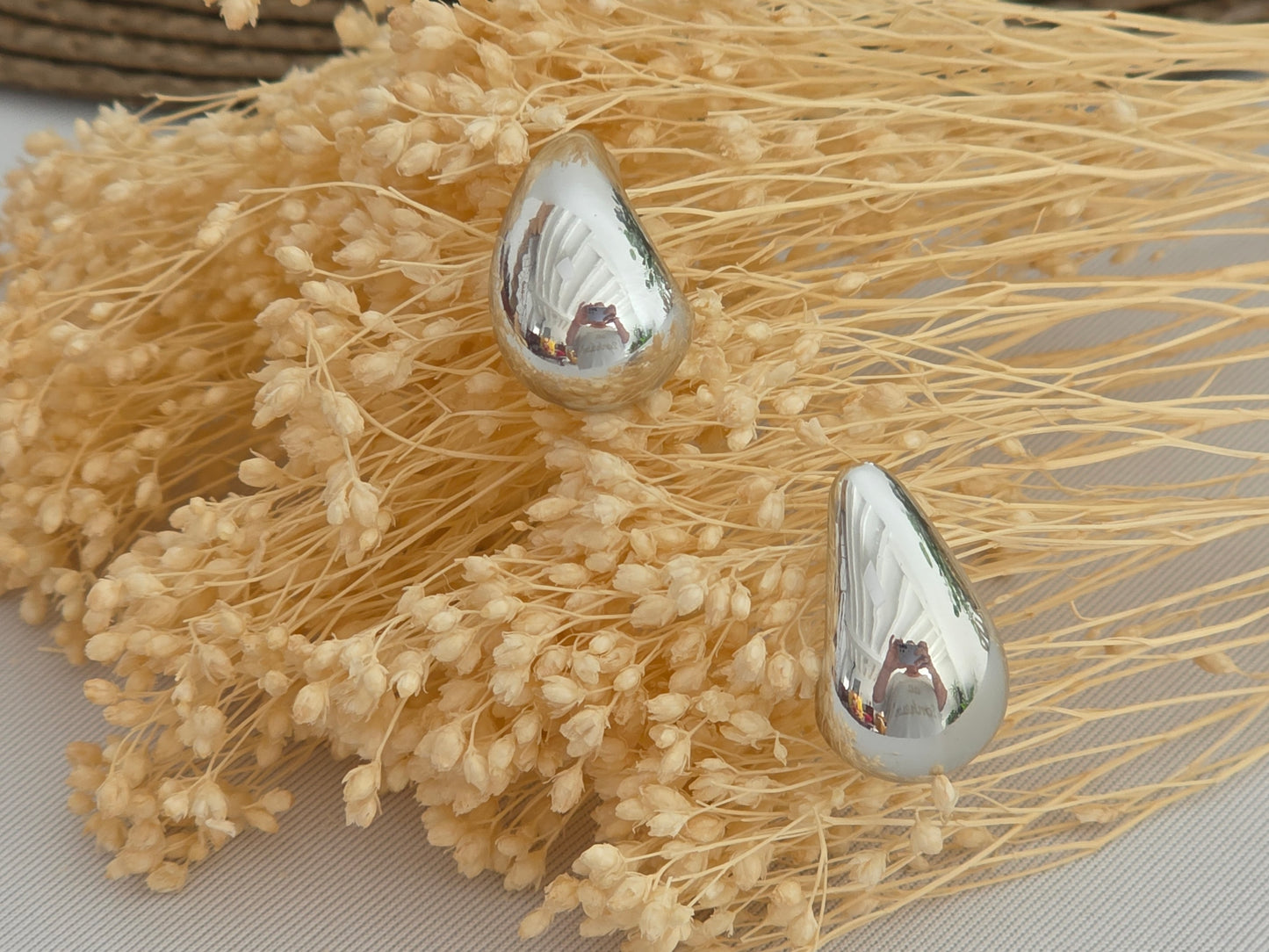 Notre Collection de Bijoux - Boucle d'Oreille Goutte D'eau Argenté