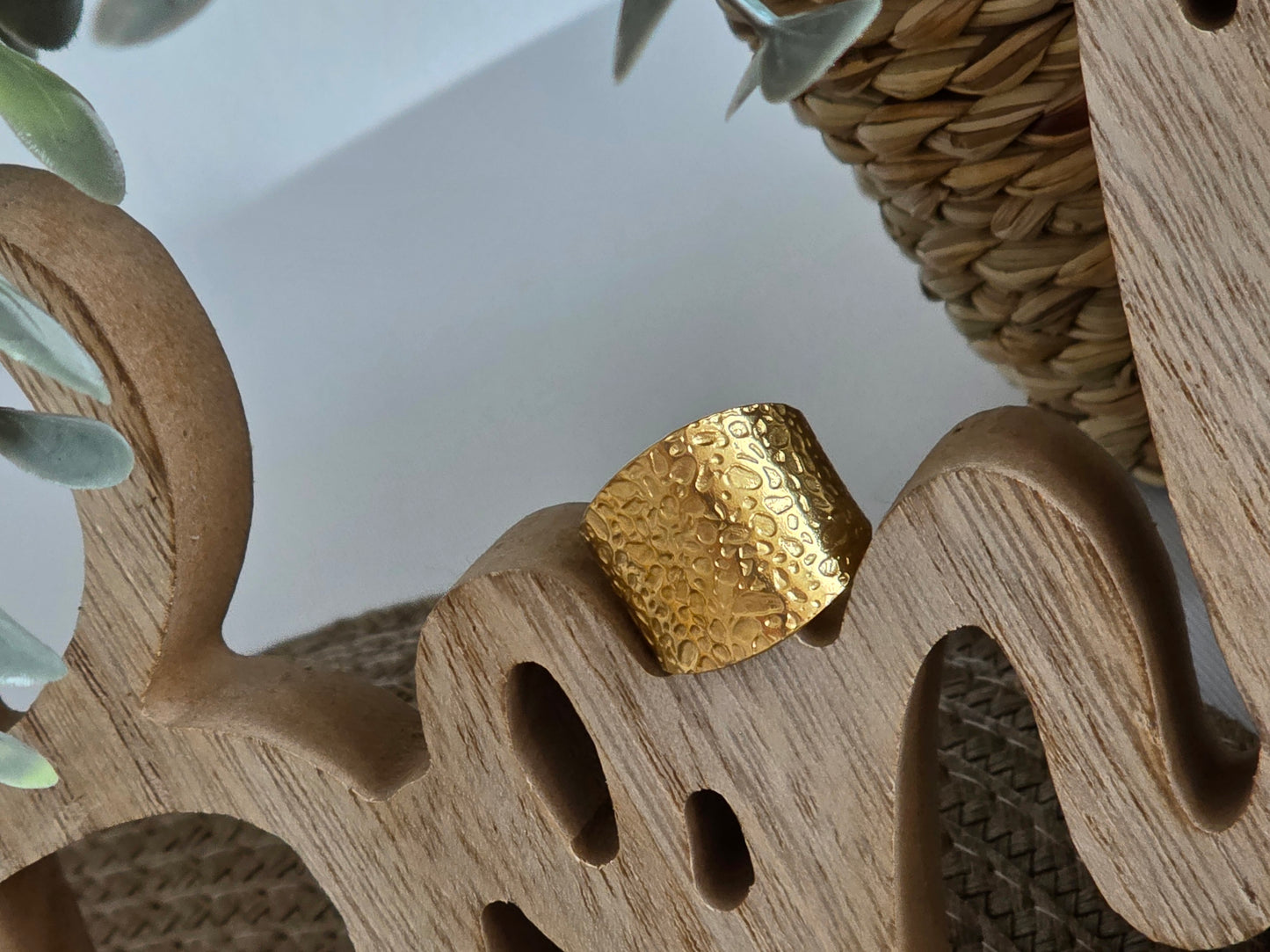 Notre Collection de Bijoux - Bague Large Doré