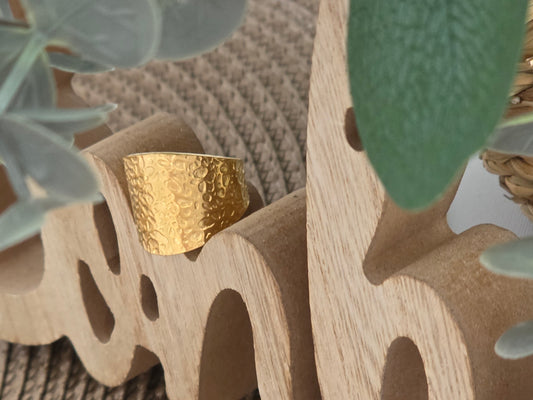 Notre Collection de Bijoux - Bague Large Doré