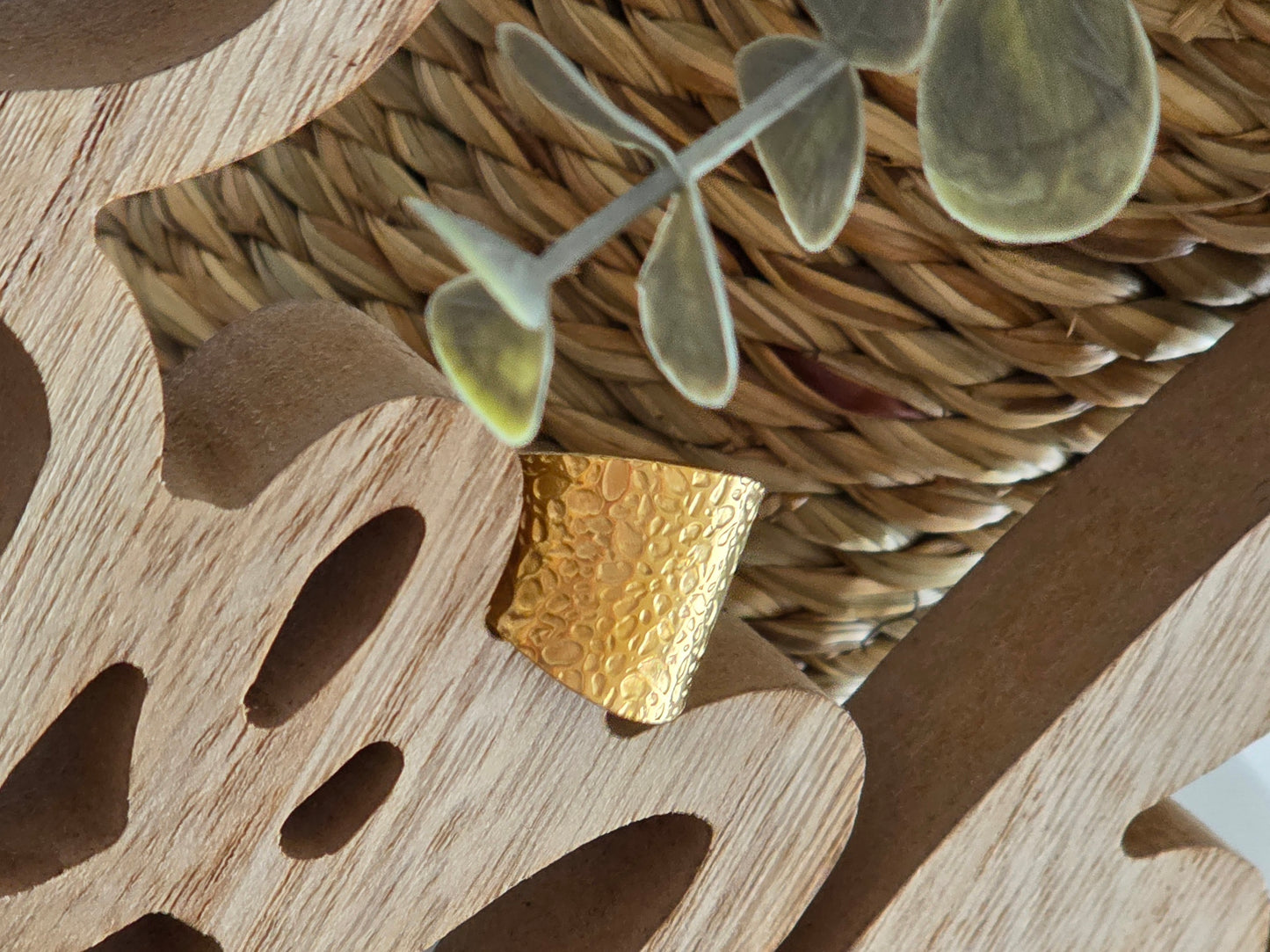 Notre Collection de Bijoux - Bague Large Doré