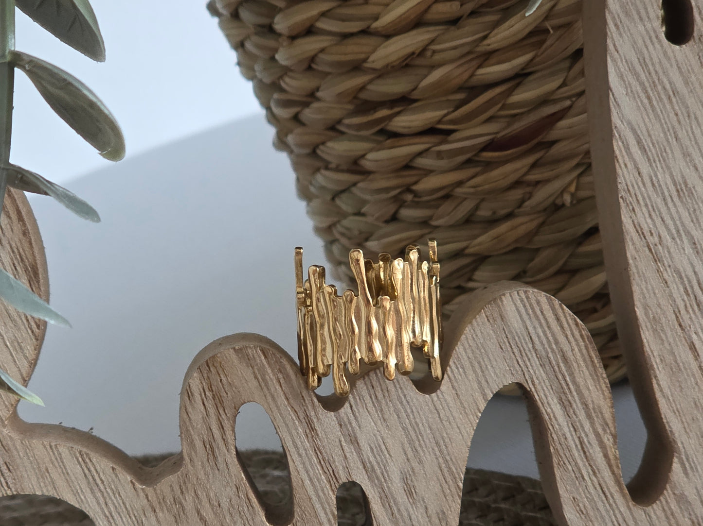 Notre Collection de Bijoux - Bague Texturé Doré