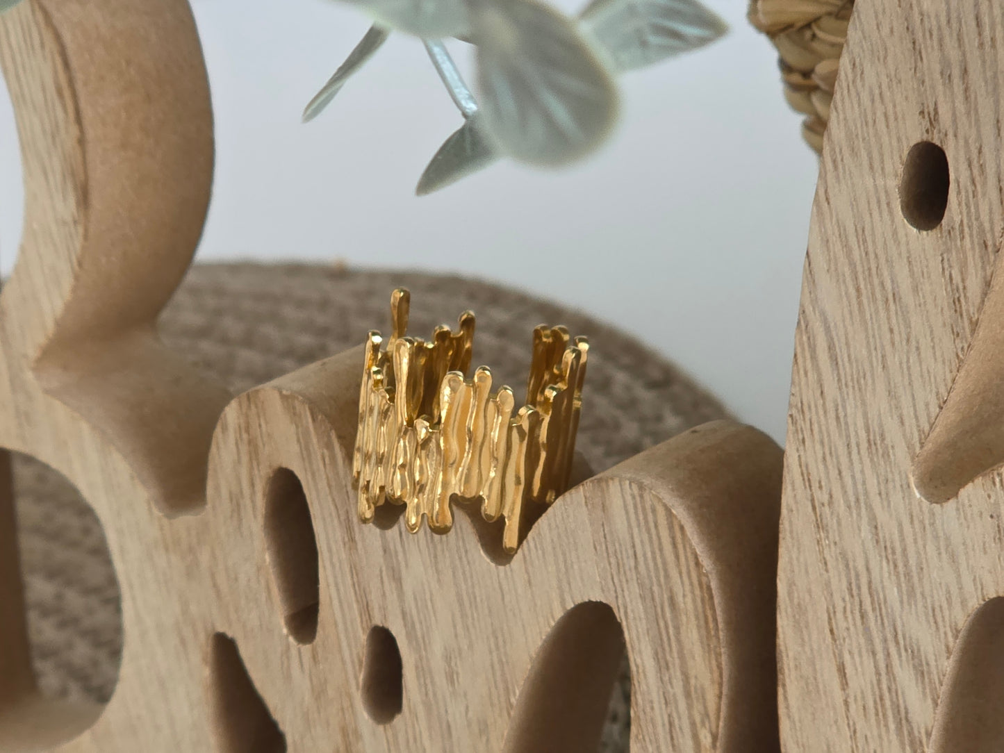 Notre Collection de Bijoux - Bague Texturé Doré