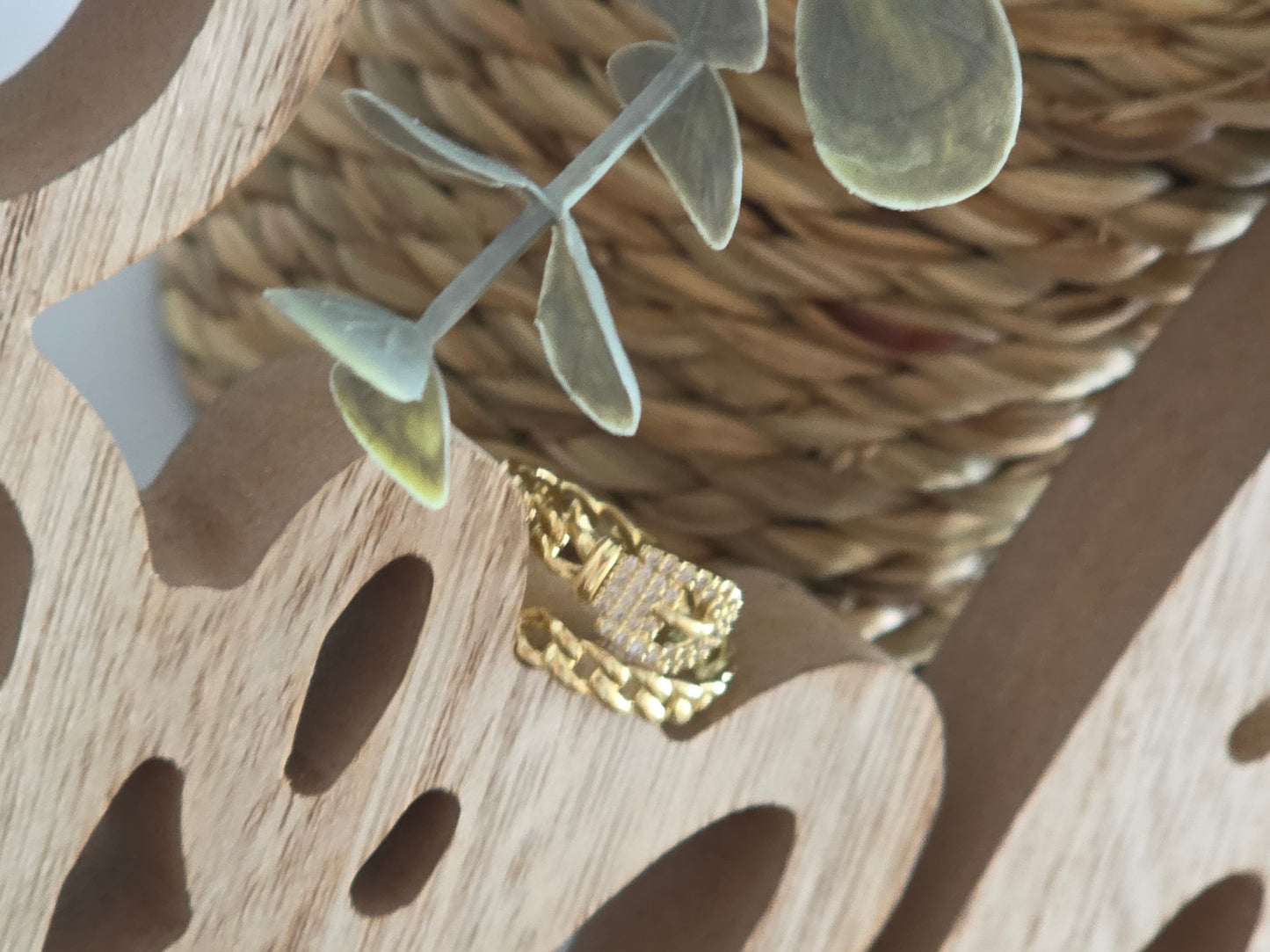 Notre Collection de Bijoux - Bague Serpent Boucle Strass Doré