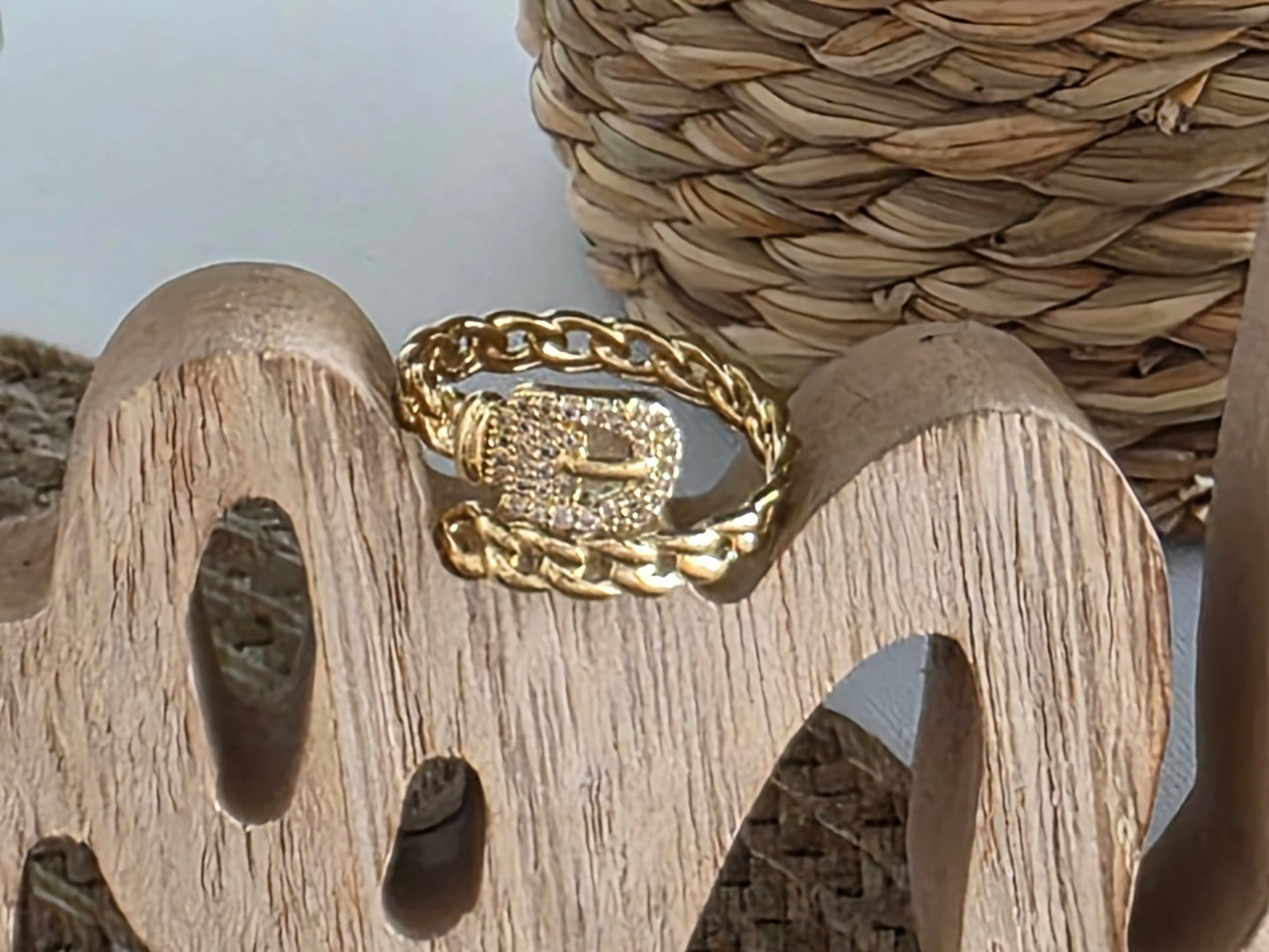 Notre Collection de Bijoux - Bague Serpent Boucle Strass Doré