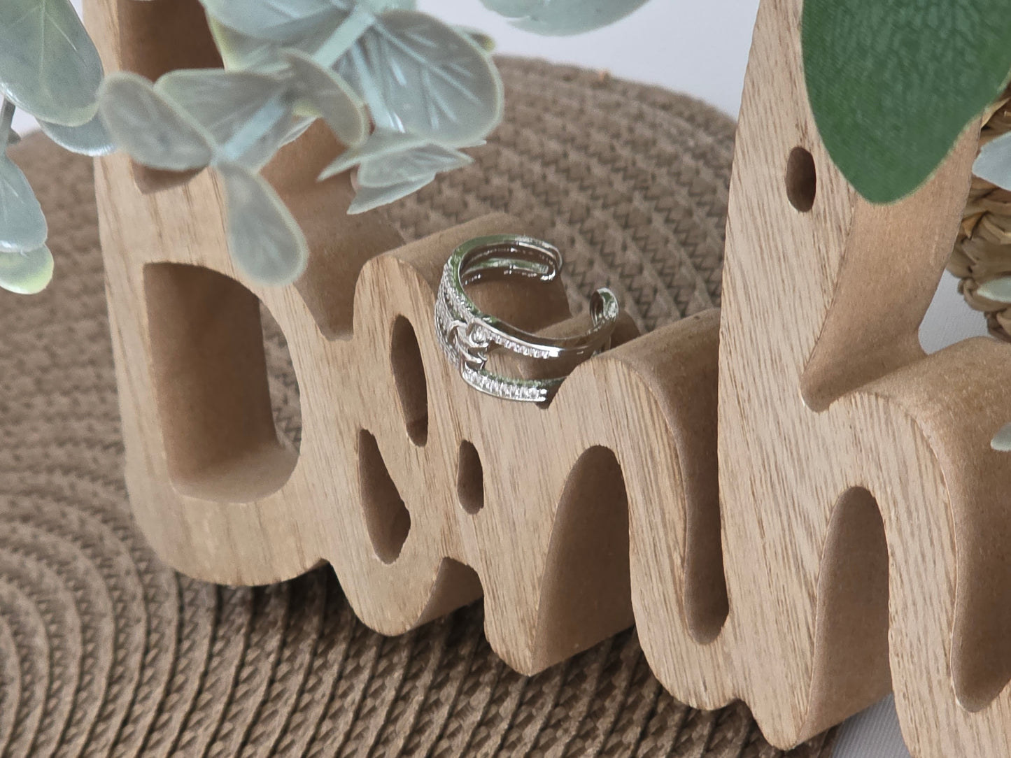 Notre Collection de Bijoux - Bague Strass Effet Boucle Argenté