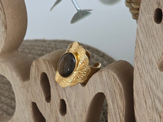 Notre Collection de Bijoux - Bague Pierre Naturelle Œil de Tigre