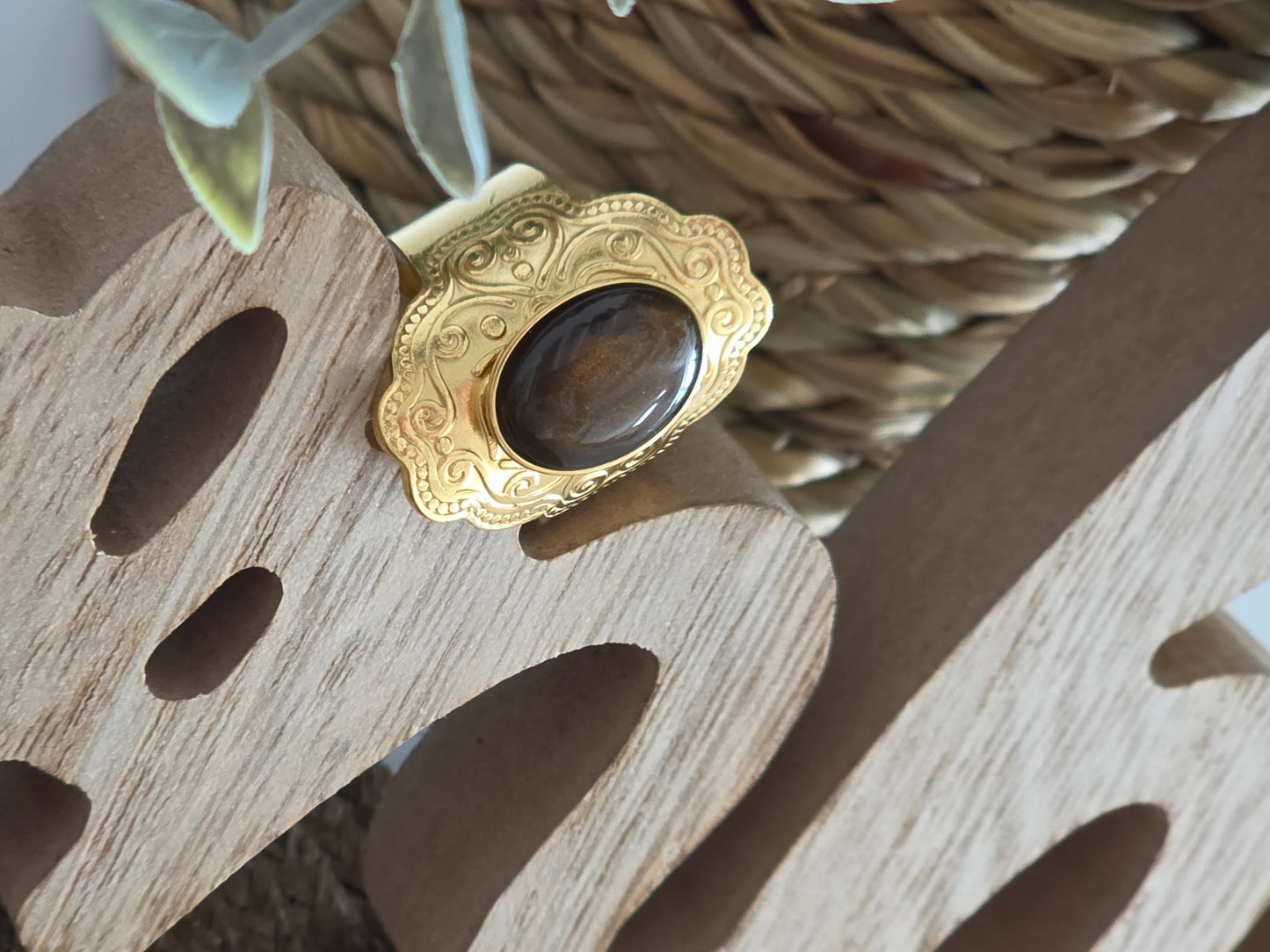 Notre Collection de Bijoux - Bague Pierre Naturelle Œil de Tigre