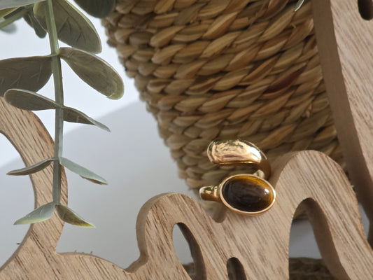 Notre Collection de Bijoux - Bague Serpent Œil de Tigre