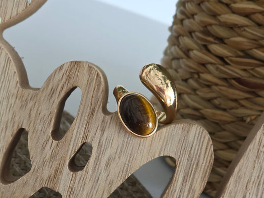 Notre Collection de Bijoux - Bague Serpent Œil de Tigre