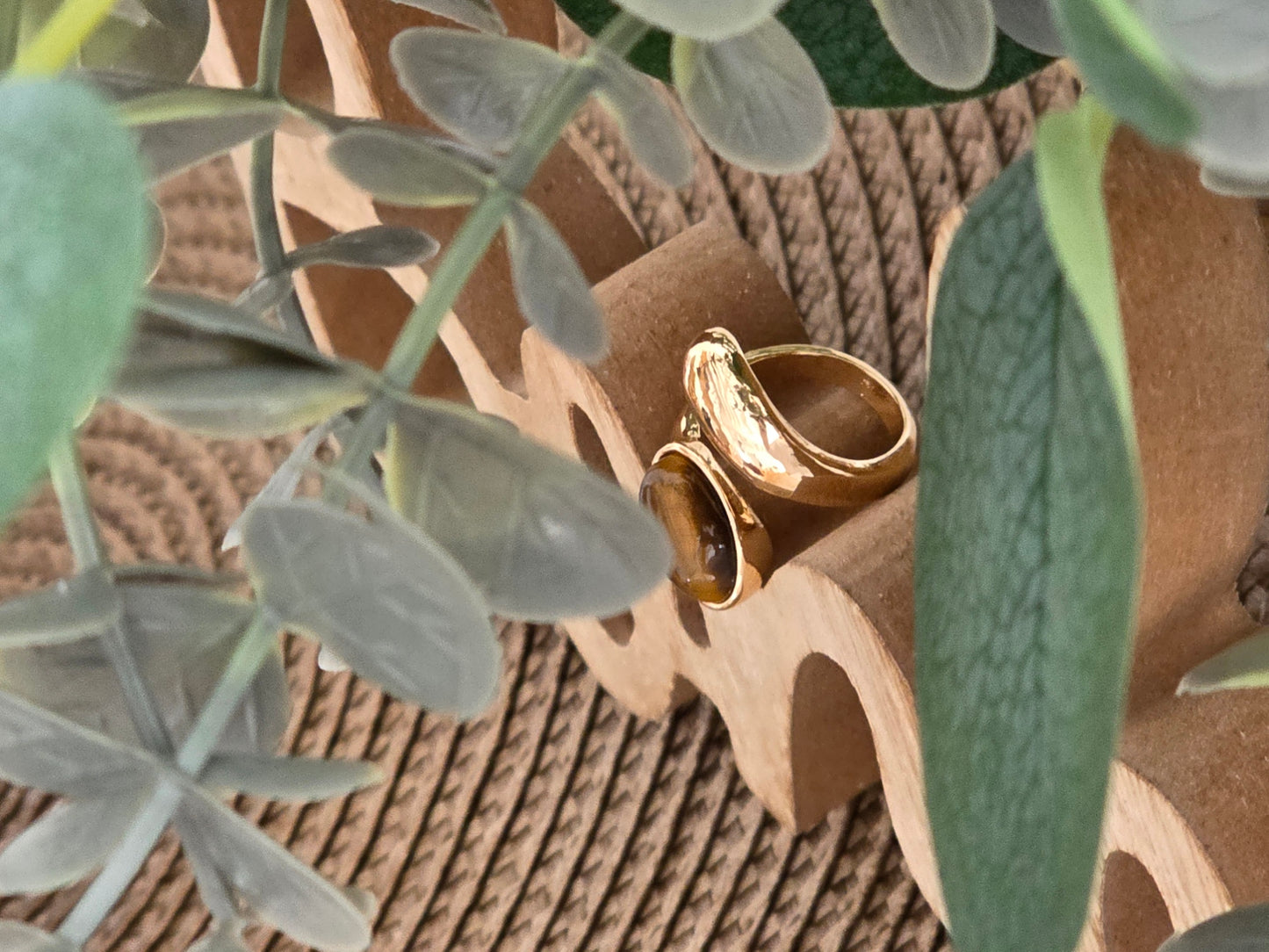 Notre Collection de Bijoux - Bague Serpent Œil de Tigre