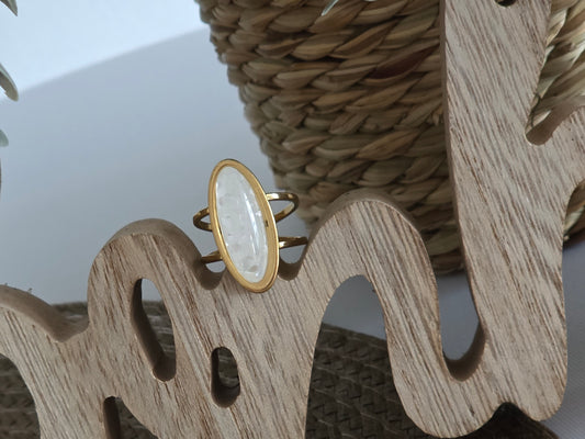 Notre Collection de Bijoux - Bague Vintage Perle Blanche