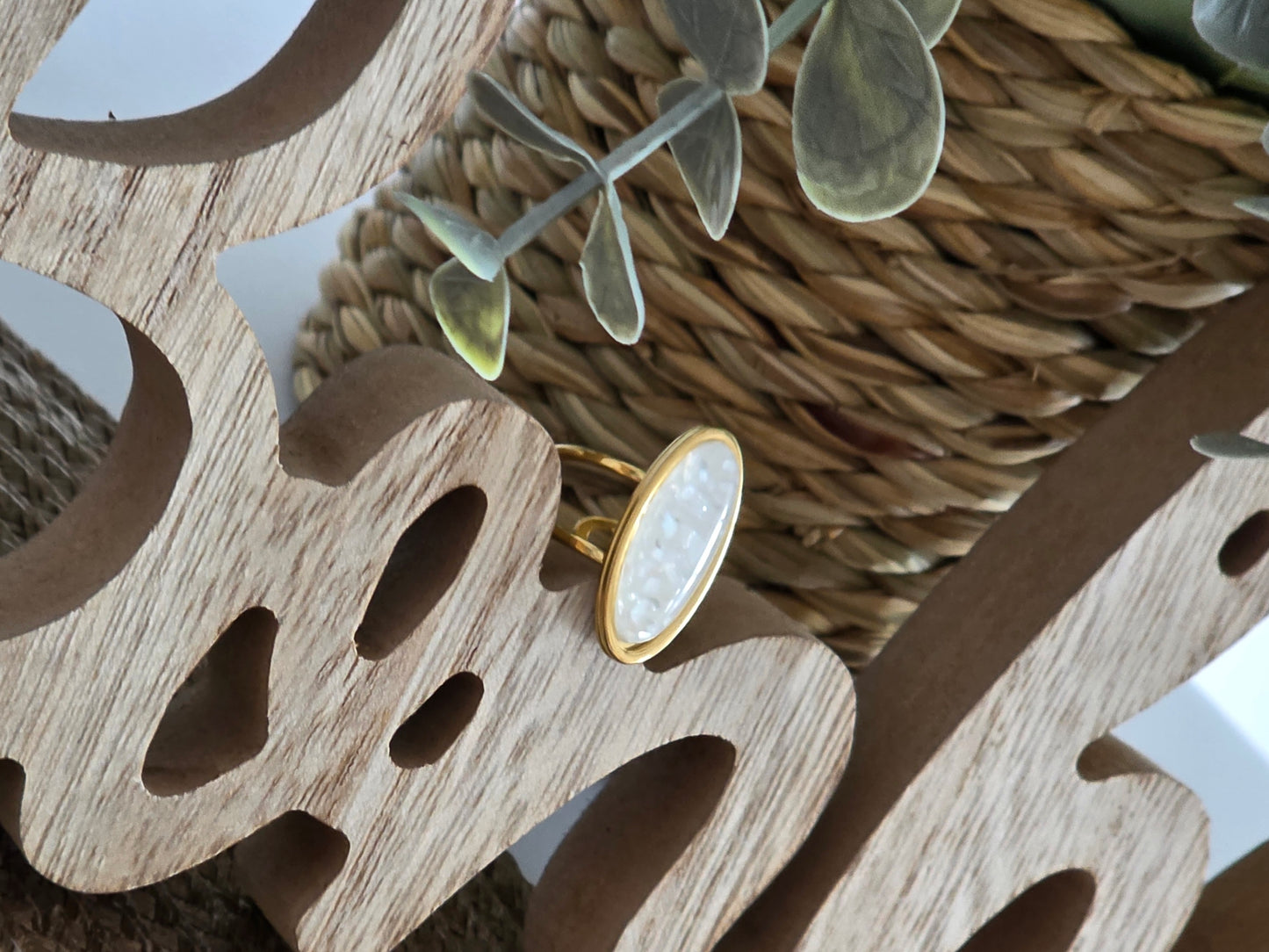 Notre Collection de Bijoux - Bague Vintage Perle Blanche