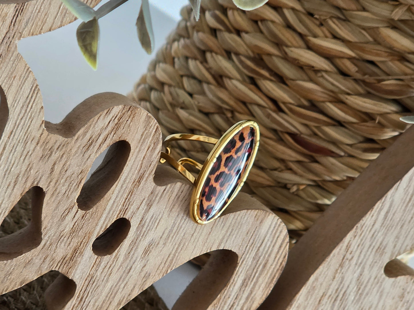 Notre Collection de Bijoux - Bague Vintage Perle Léopard