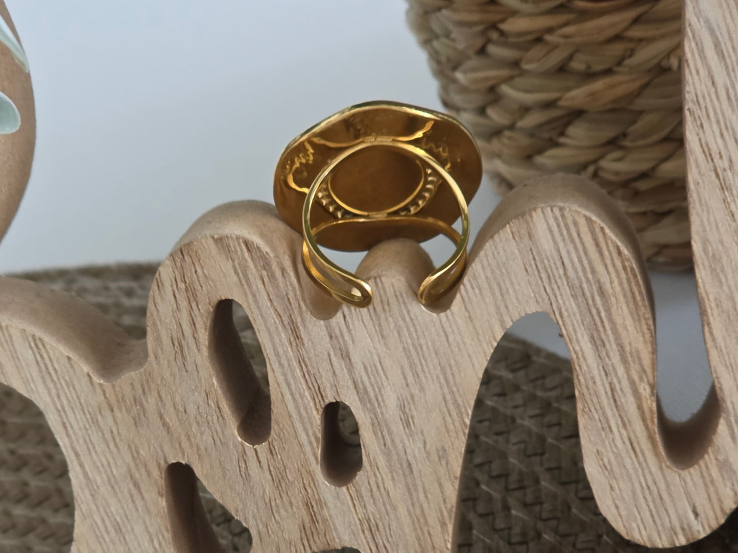 Notre Collection de Bijoux - Bague Ronde Perle Léopard