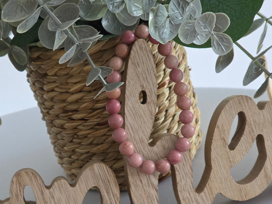 Bracelet Elasticité Œil de Tigre Rosé