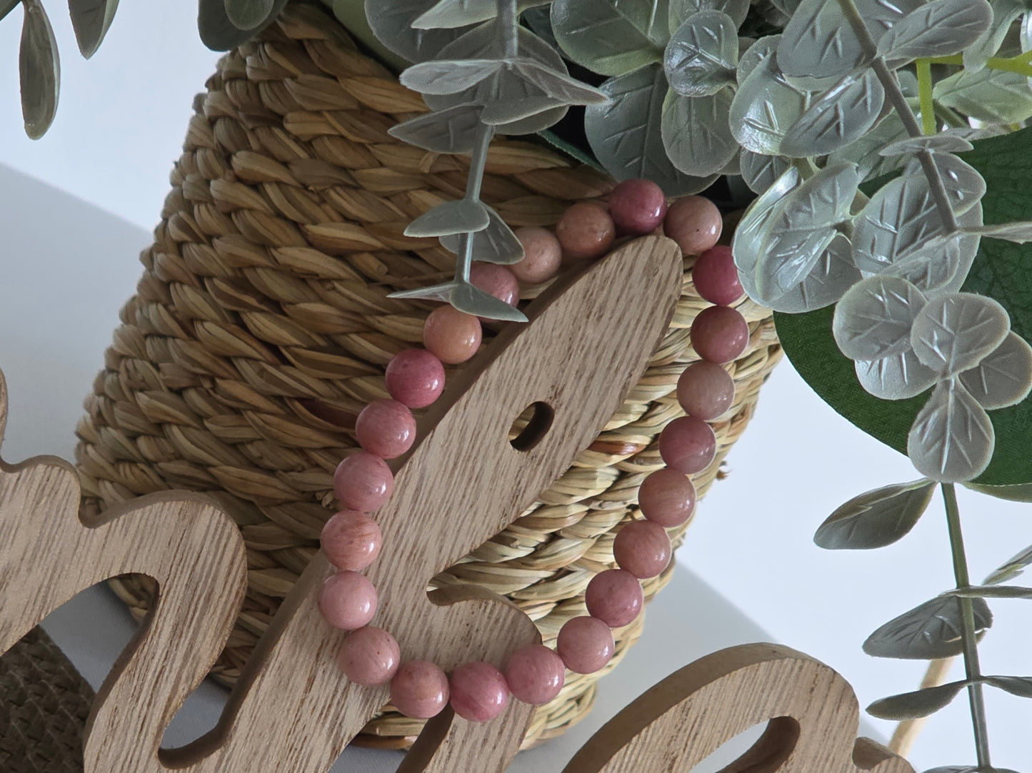 Bracelet Elasticité Œil de Tigre Rosé