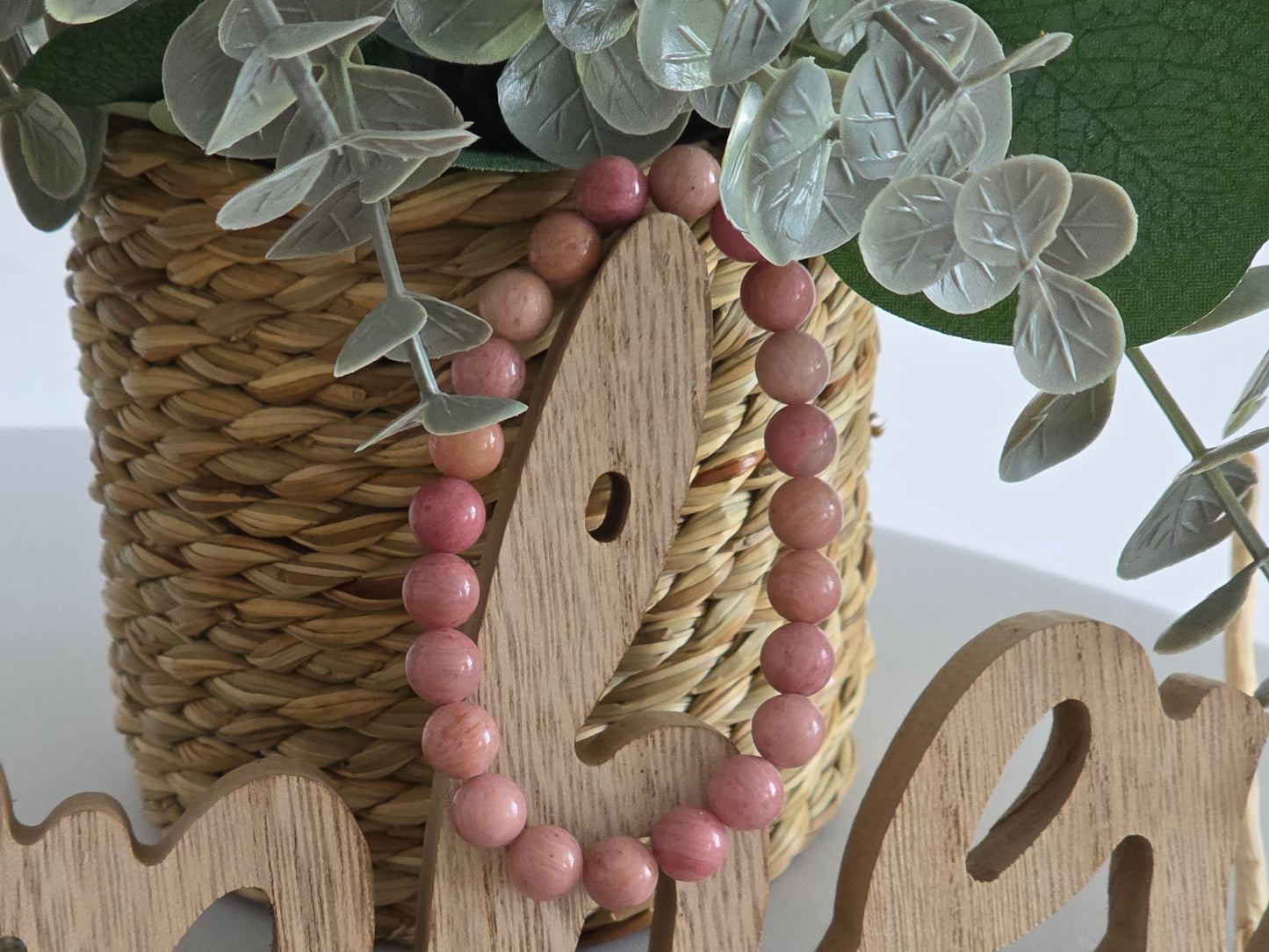 Bracelet Elasticité Œil de Tigre Rosé