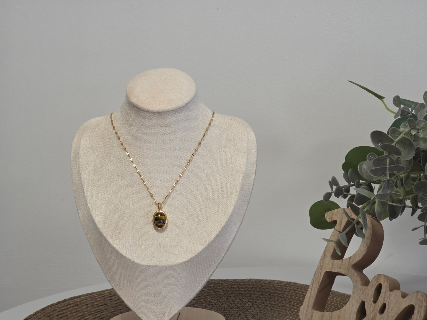 Notre Collection de Bijoux - Pendentif Perle Œil de Tigre